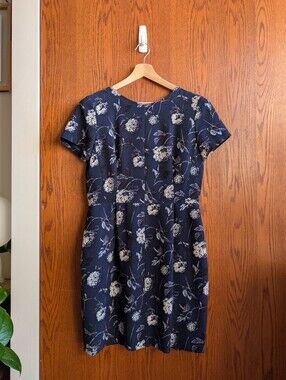 Club Monaco Navy Blue Floral Dress